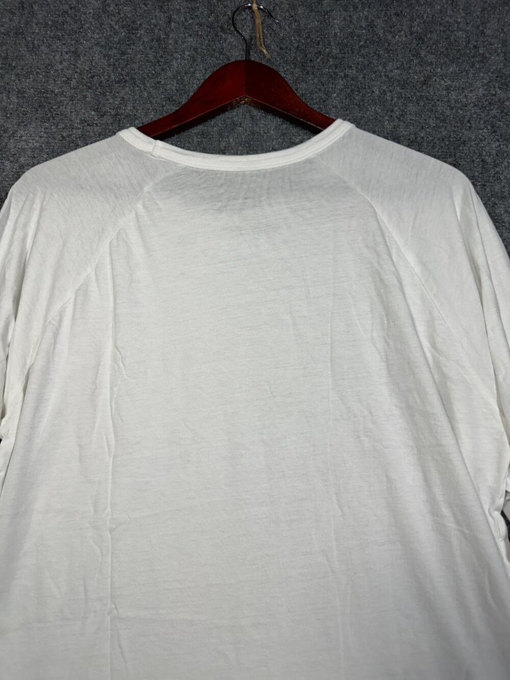 Ten Sixty Sherman Tee Shirt Womans Large White Cotton I have FOMO Funny 3/4 Slee - Picture 7 of 7